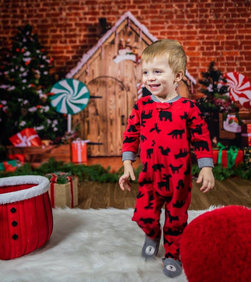 Katebackdrop Kate Christmas Wooden House Decorations Backdrop for Photography