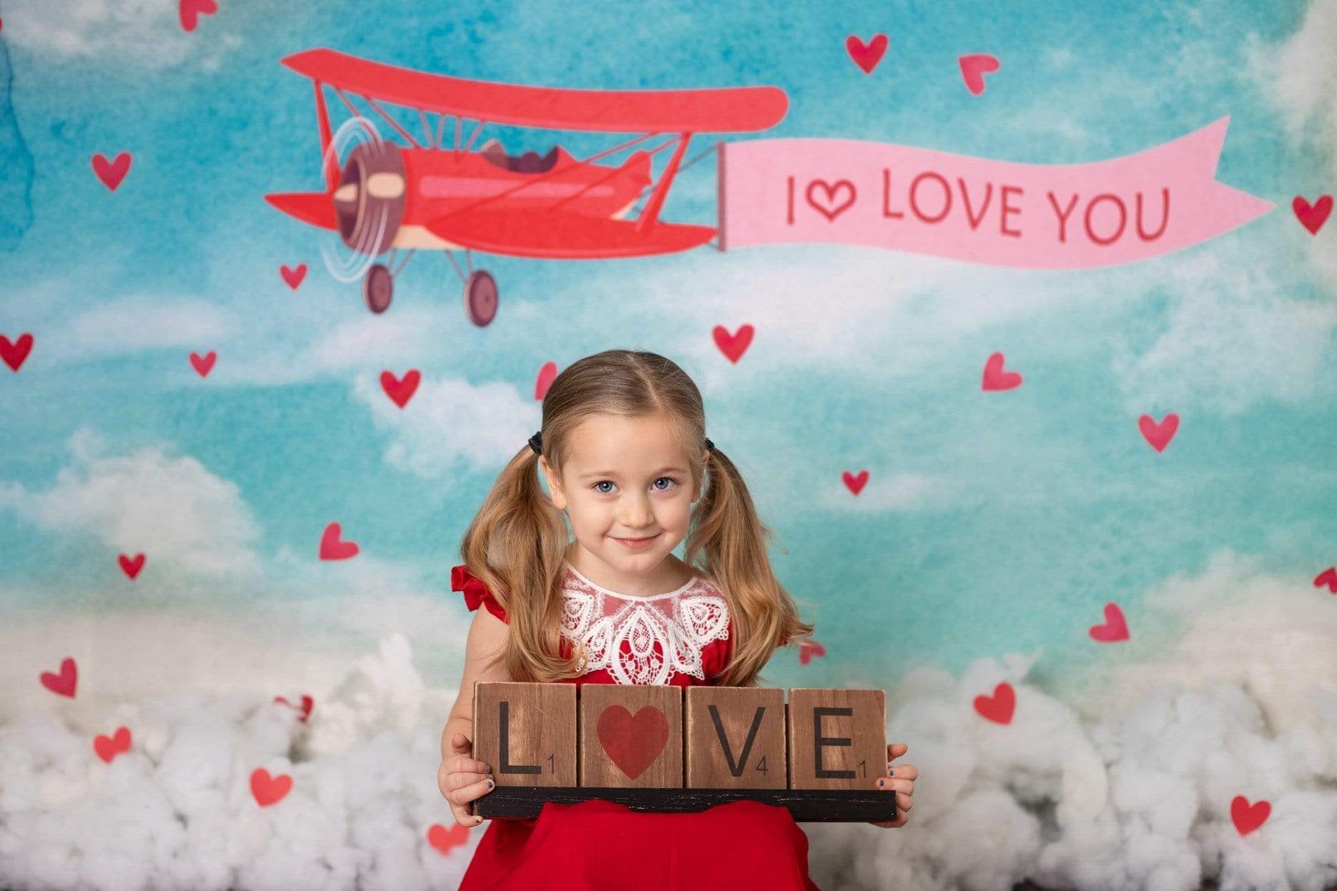 Kate Sky Love Plane Backdrop for Valentines designed by Jerry_Sina -UK