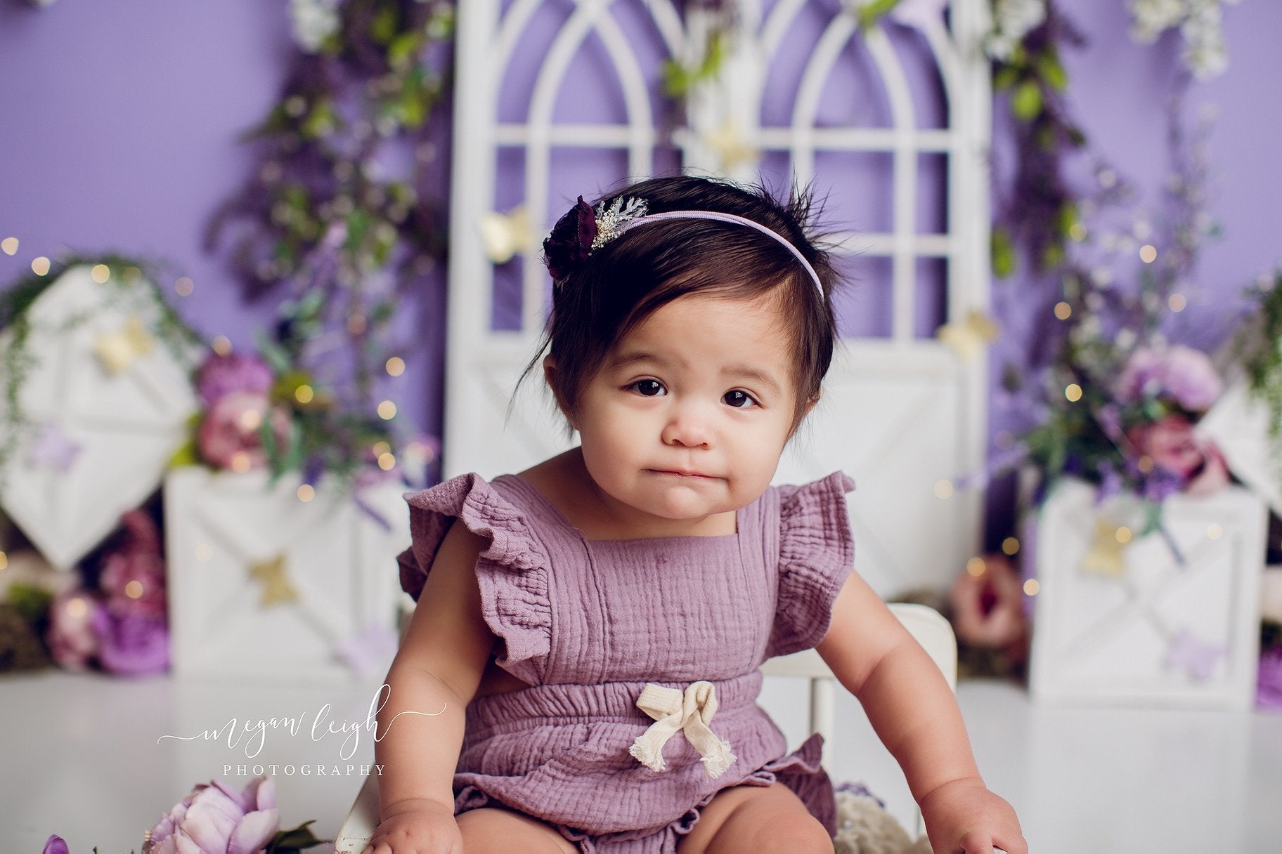 Kate Spring Purple Floral Backdrop Designed by Megan Leigh Photography -UK