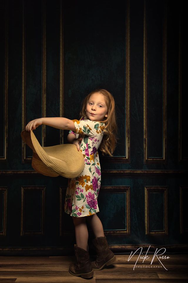 Kate Dark Green Vintage Classical Door wall Backdrop for Photography -UK