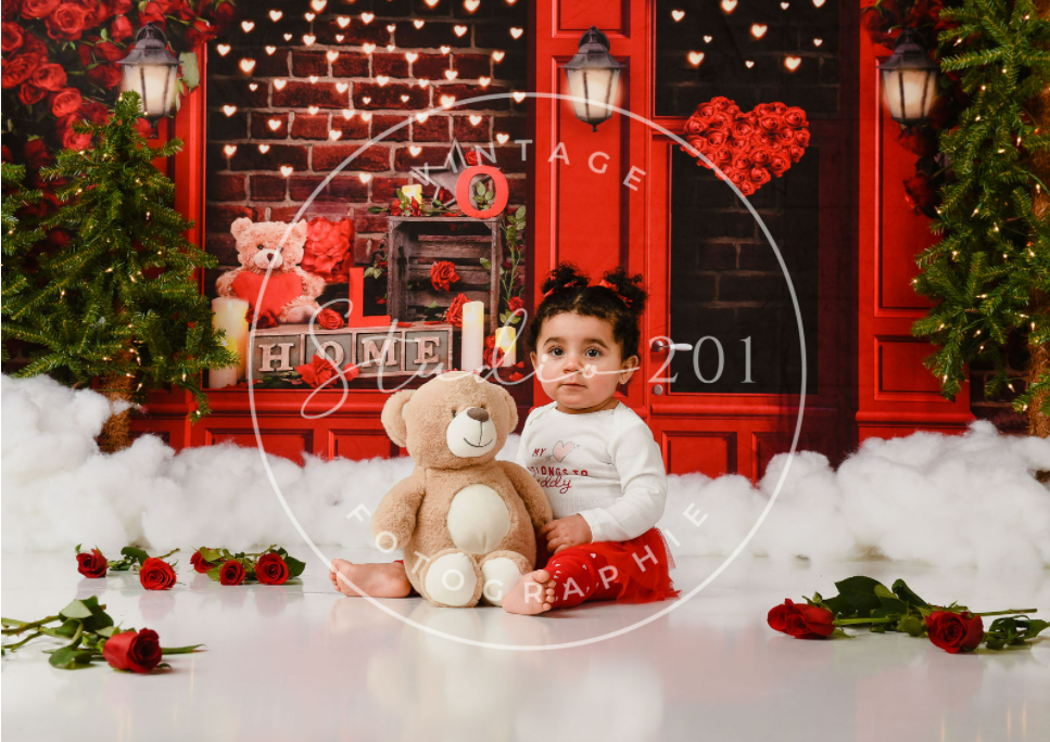 Kate Valentine's Day Rose Shop Backdrop Designed By JS Photography -UK