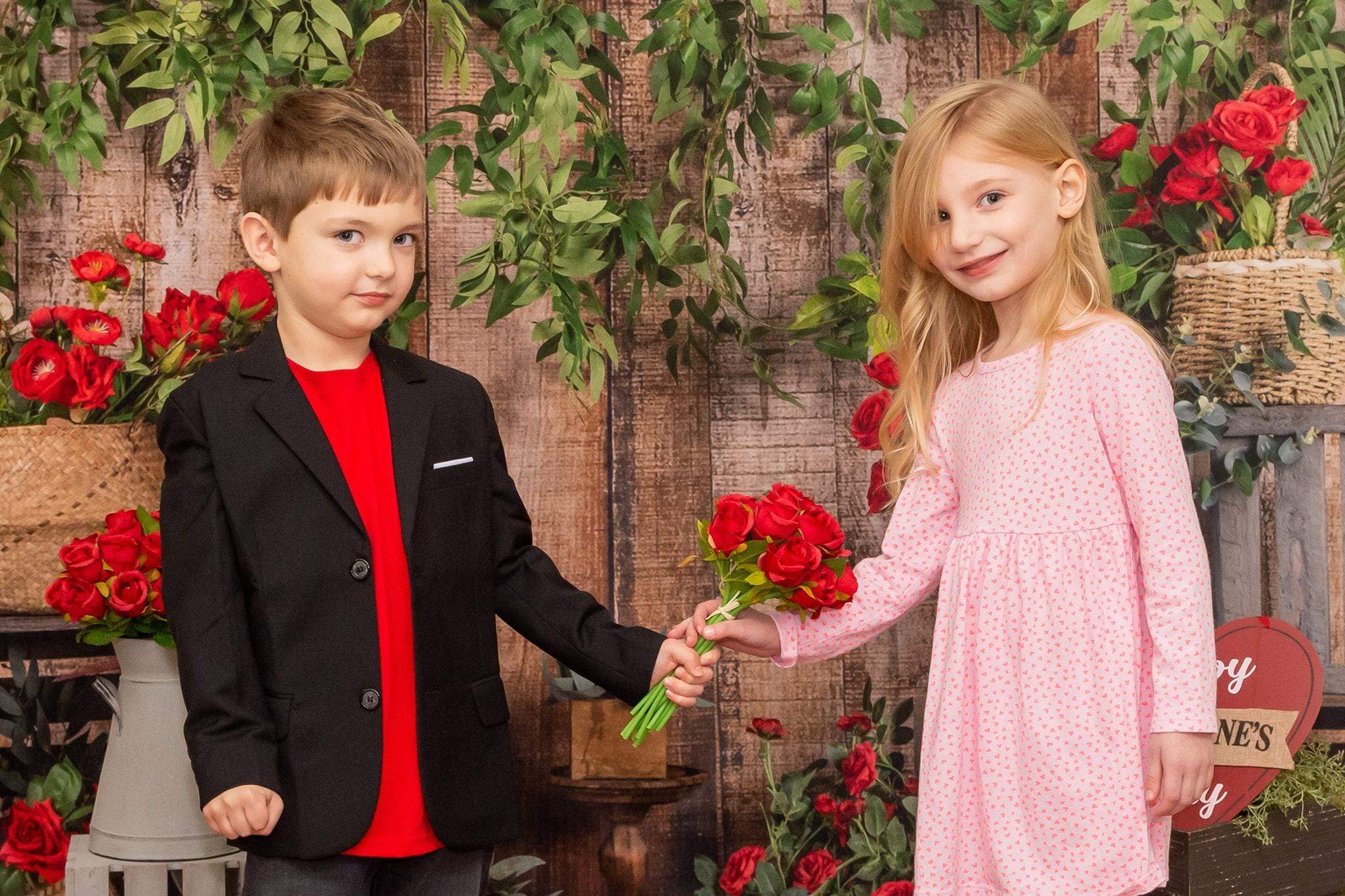 Kate Spring Red Flower Valentine Backdrop Designed by Jia Chan Photography -UK