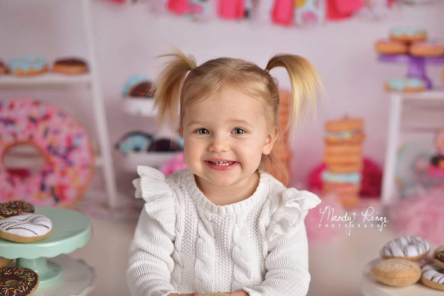 Kate Pink Donut Banners Children Backdrop -UK