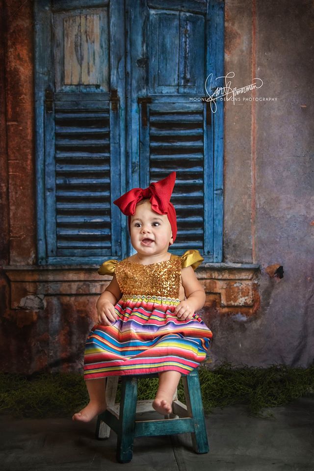 Kate Blue Window Retro Backdrops For Photography -UK