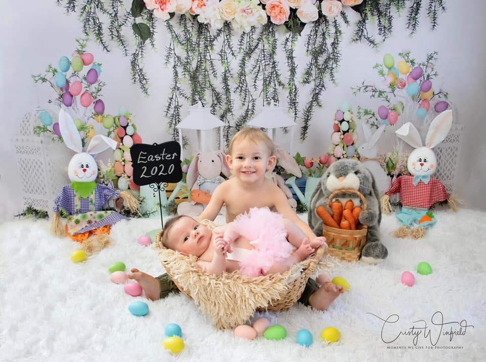 Kate Easter Swag Floral Backdrop for photography -UK