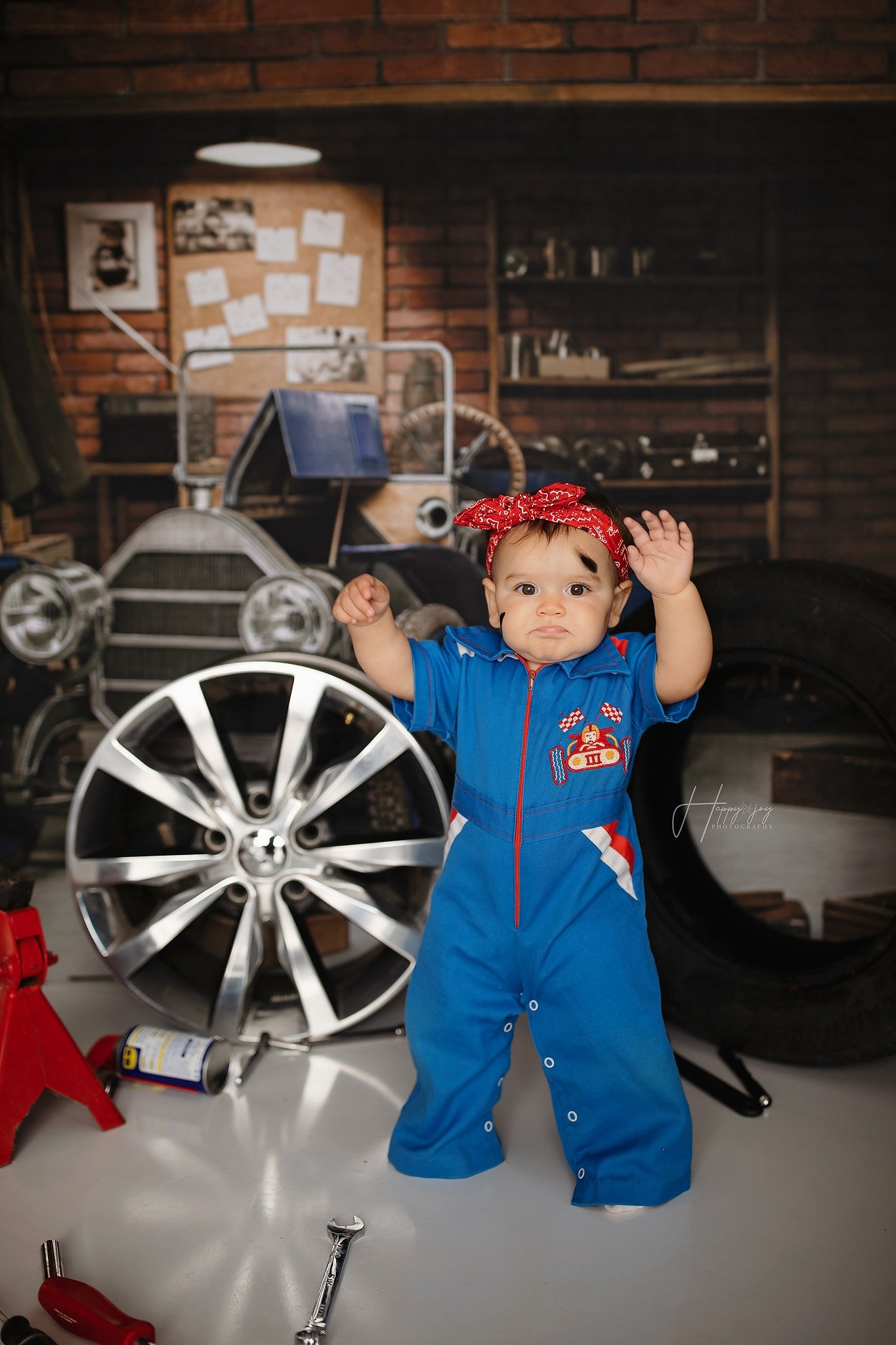 Kate Father's Day Garage Car Workshop Backdrop for Boy Photography -UK