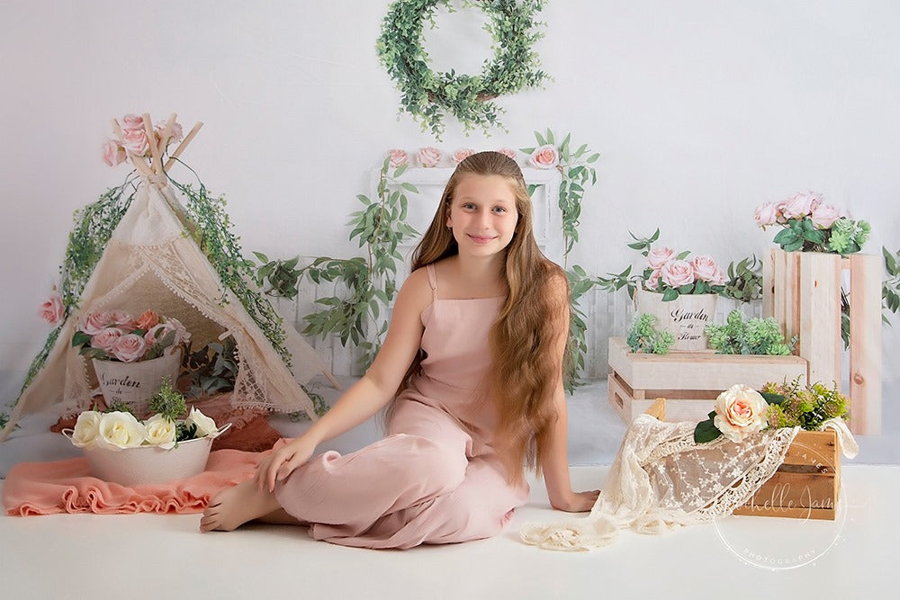 Kate Spring Pink Roses with Tent Backdrop Designed by Jia Chan Photography -UK