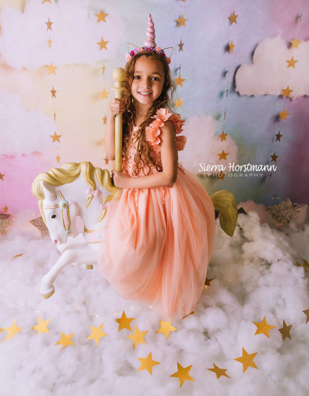 Kate Fantasy Background with Clouds Stars Backdrop for Photography Designed by Megan Leigh Photography -UK