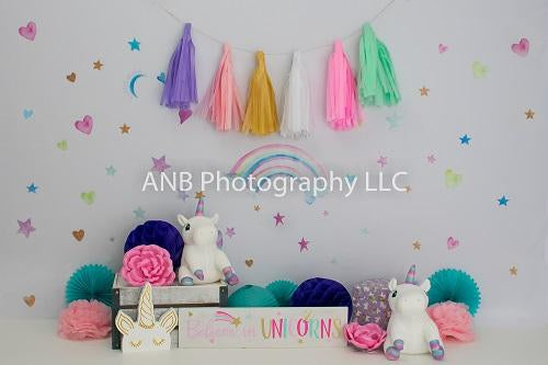 Kate Cake Smash Unicorn Backdrop Designed By Alisha Byrem -UK