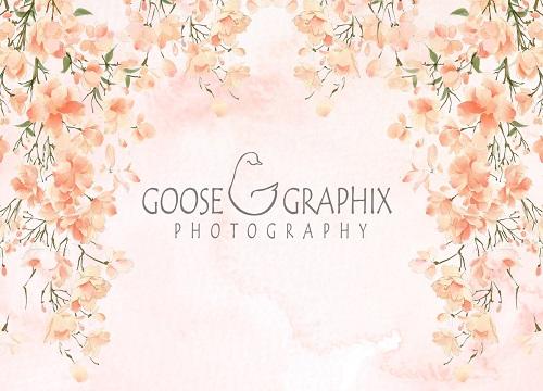 Kate Florals Backdrop Peach Blossoms Designed by Amanda Moffatt -UK