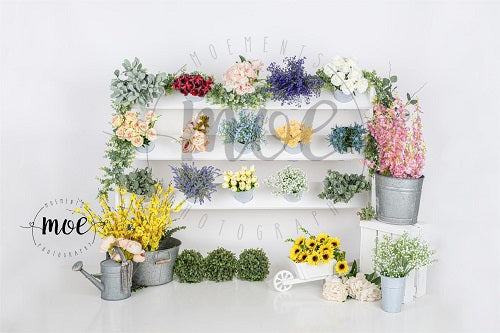 Flowers Shop Spring Backdrop