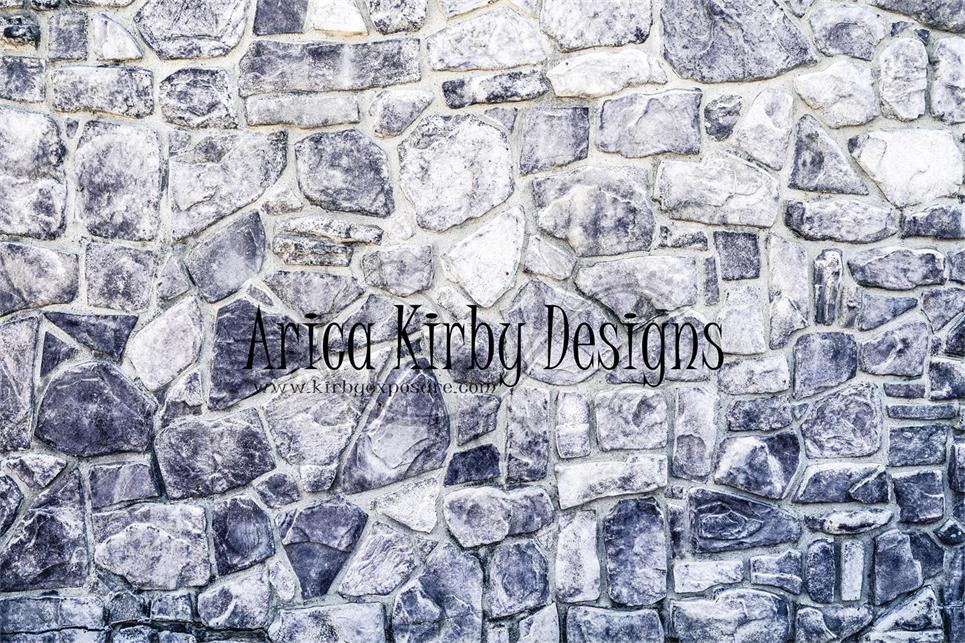 Purple Grey Stone Wall Backdrop