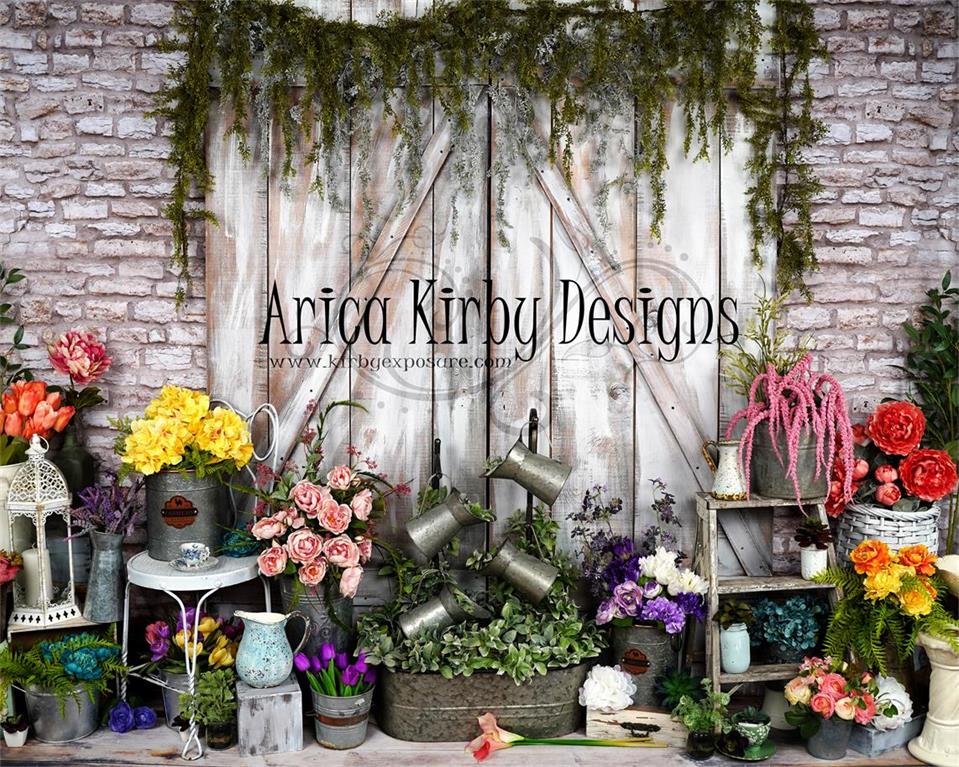 Spring Blooms Flower Decorations Backdrop