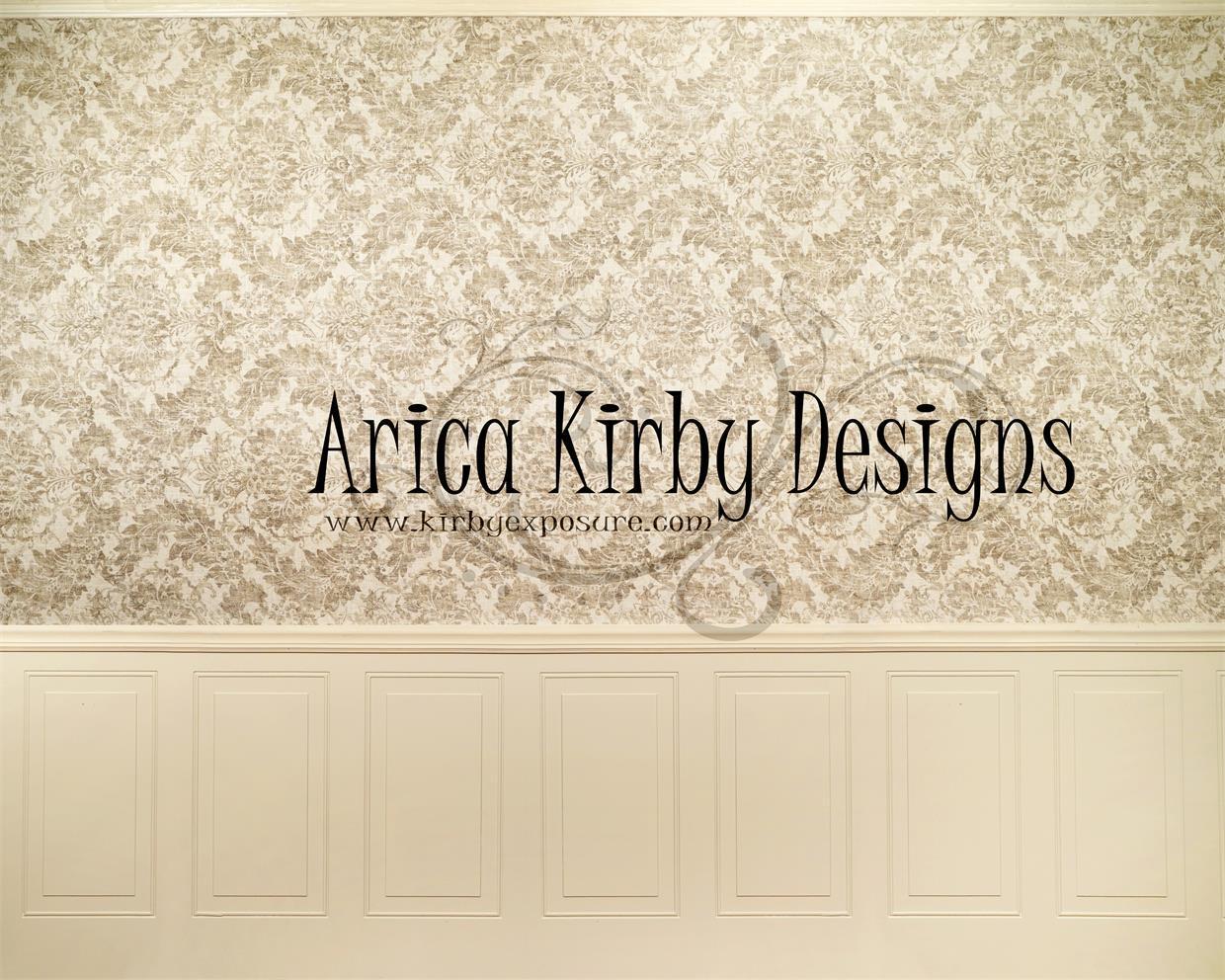 Kate Cream Brocade Wall Backdrop Designed by Arica Kirby -UK