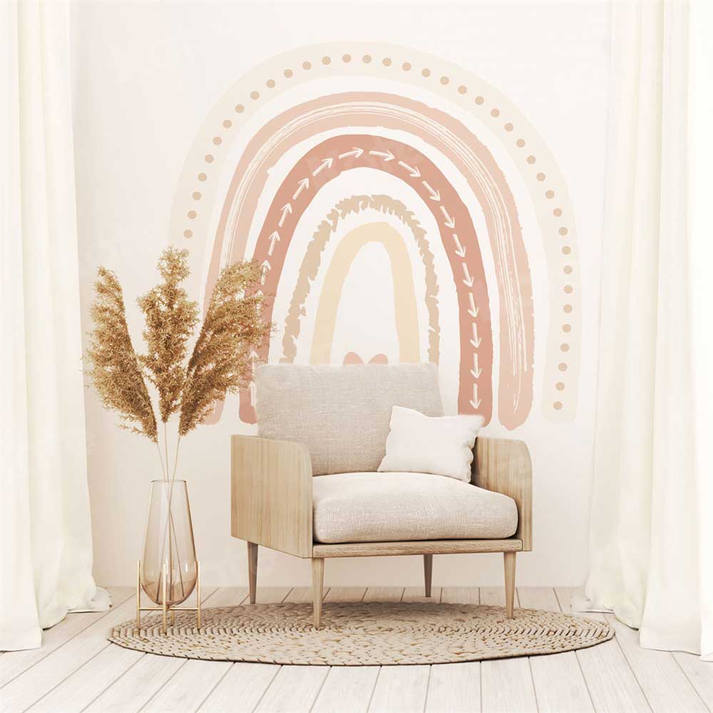 Kate Boho Rainbow Room with Chair Backdrop for Photography -UK
