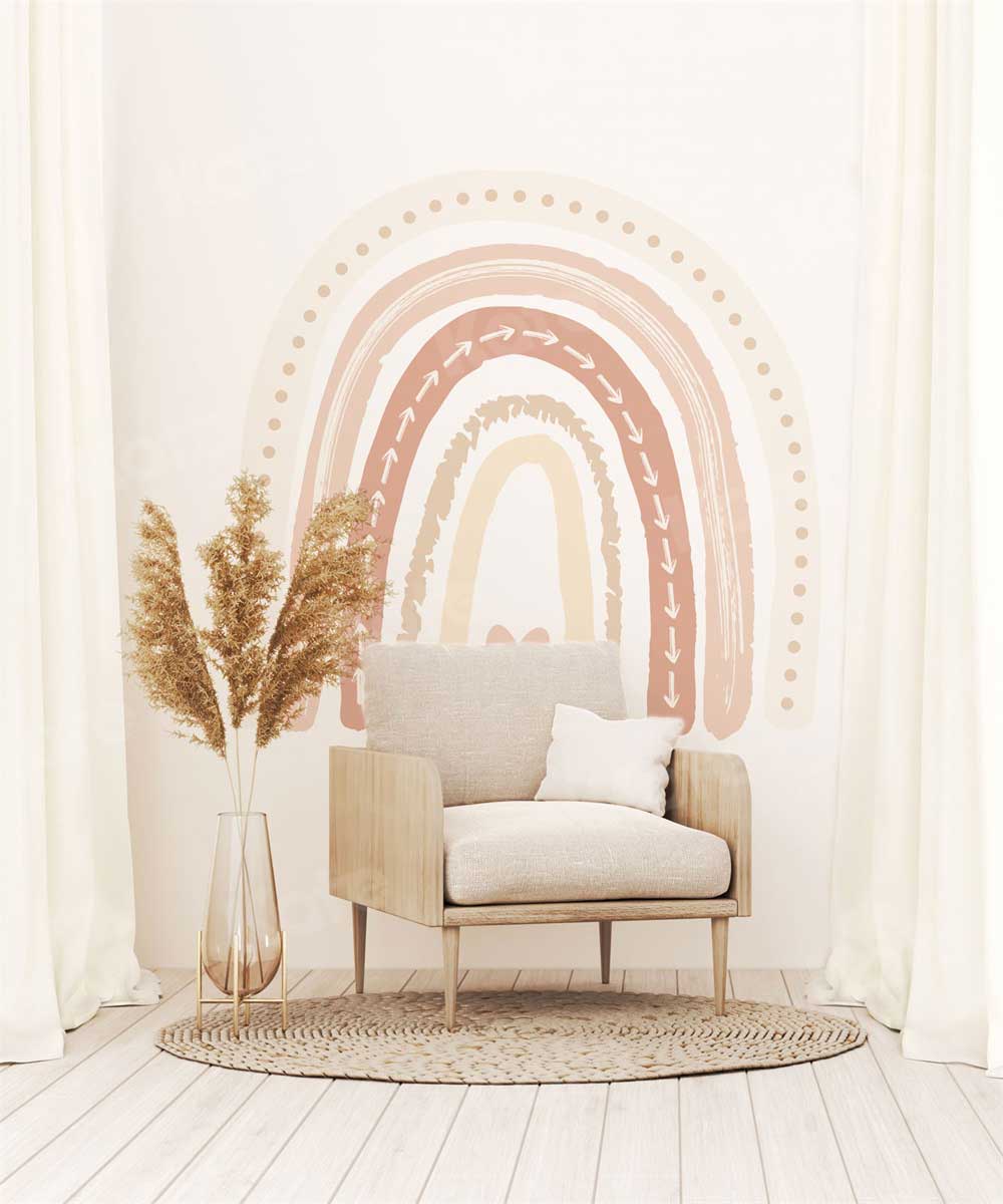 Kate Boho Rainbow Room with Chair Backdrop for Photography -UK