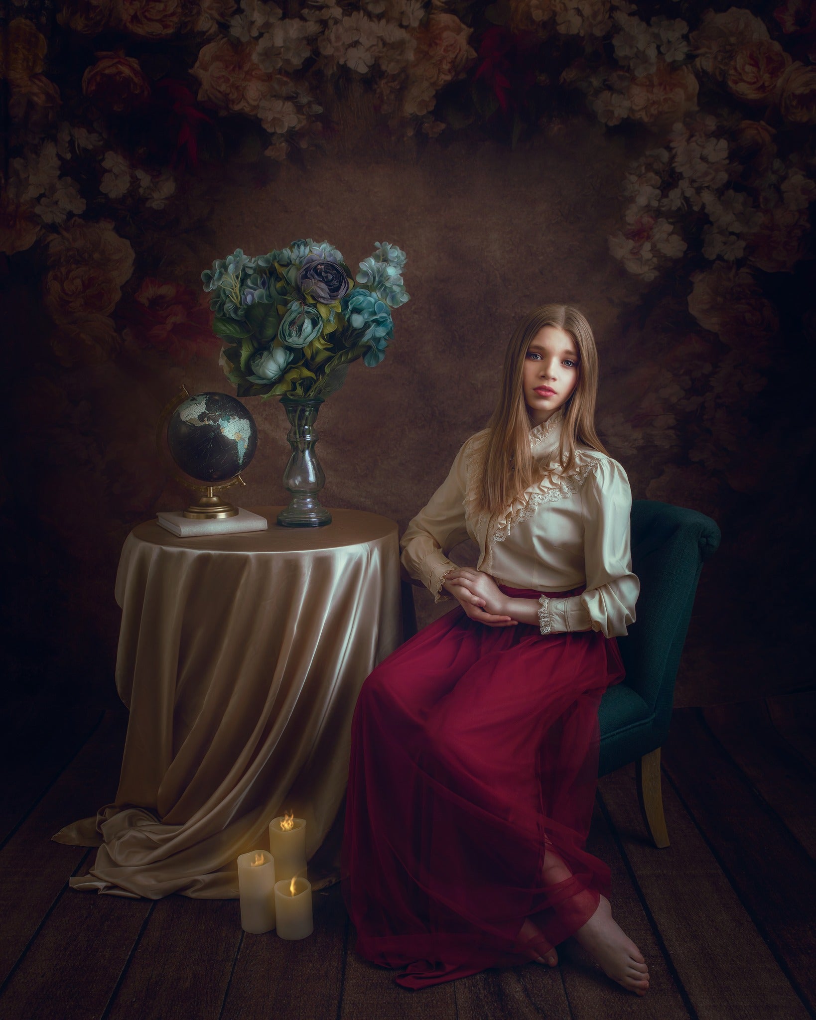 Kate Brown Abstract Fine Art Flower Backdrop for Photography -UK