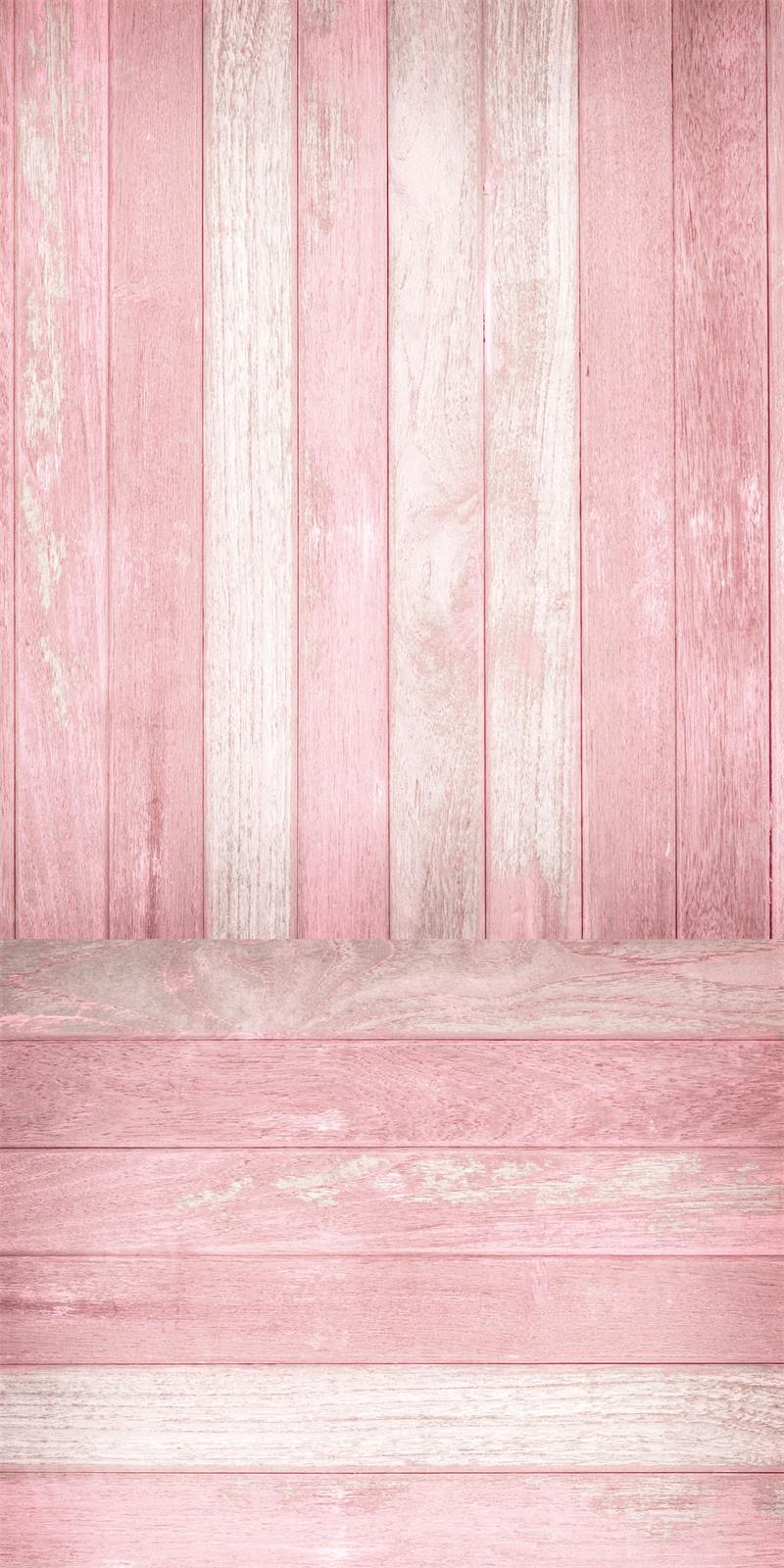 Kate Sweep Pink White Wooden Board Backdrop for Photography -UK