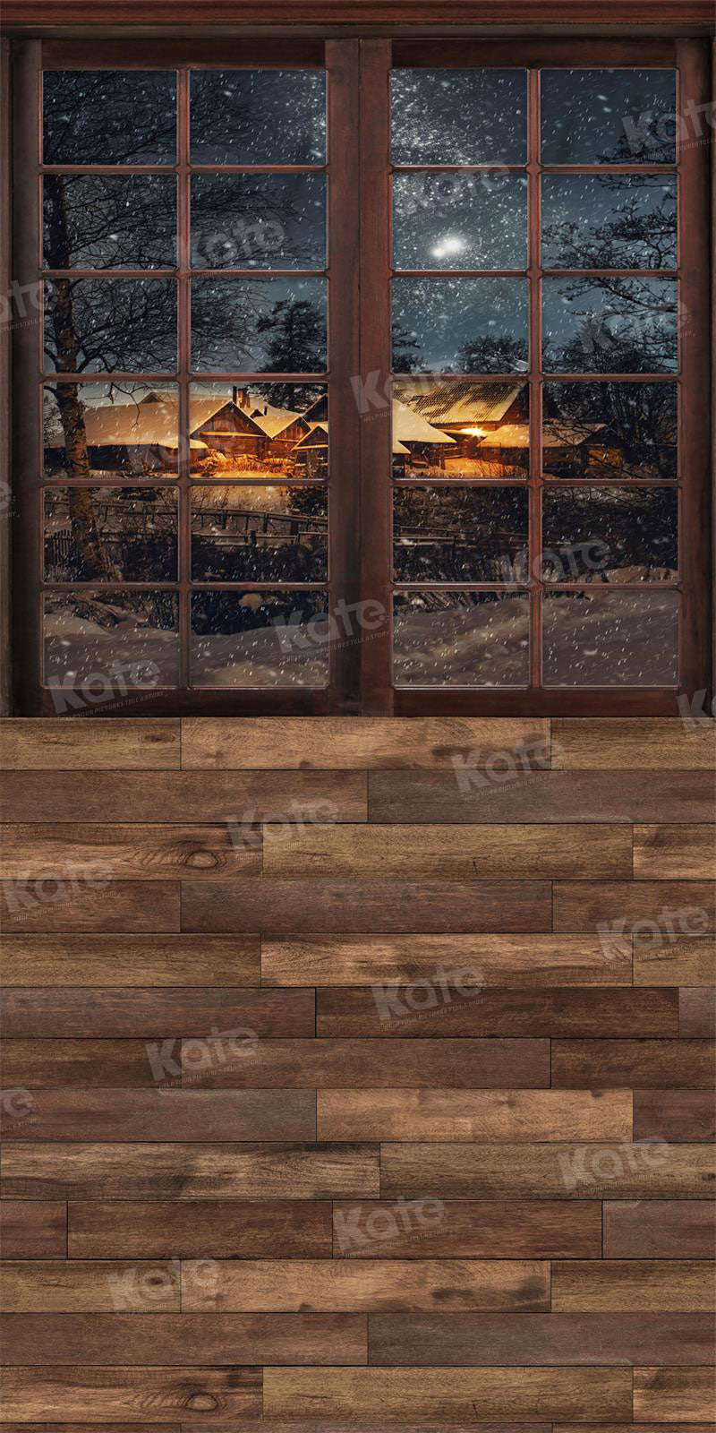 Kate Sweep Winter Window Snow Backdrop for Photography -UK