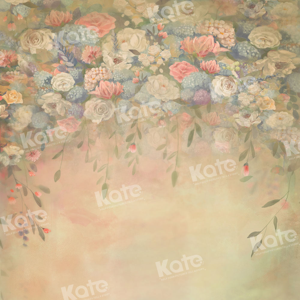Kate Floral Fine Art Yellow Backdrop Designed by GQ -UK