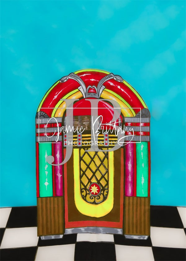 Kate Jukebox Hand Painted Backdrop for Photography Designed by JB Photography -UK