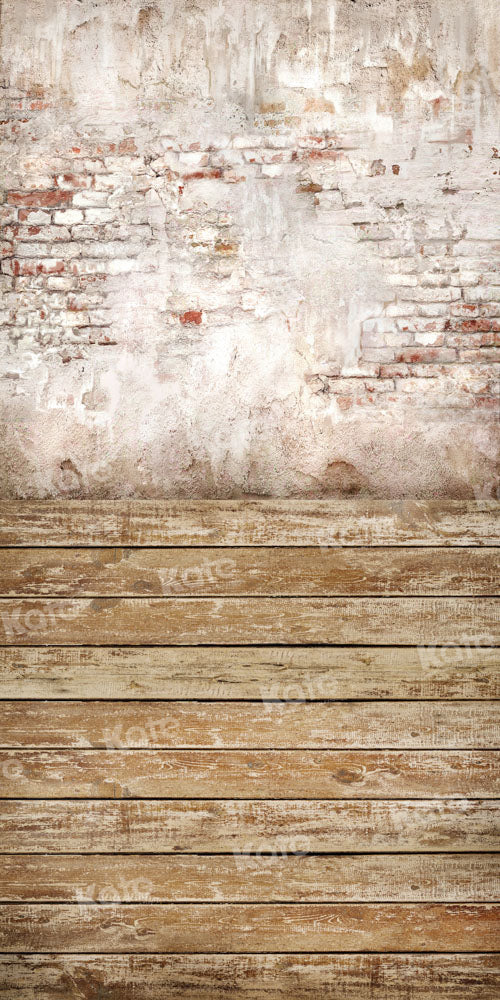 Kate Brick Wall Wood Backdrop Designed by Chain Photography -UK