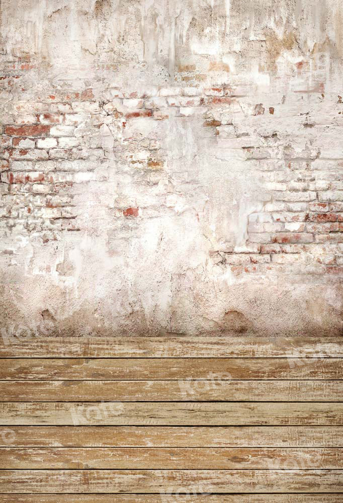 Kate Brick Wall Wood Backdrop Designed by Chain Photography -UK