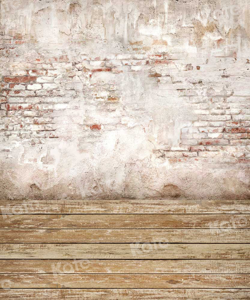 Kate Brick Wall Wood Backdrop Designed by Chain Photography -UK