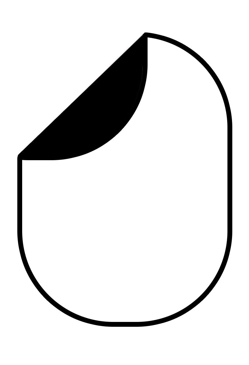 Kate Solid White/Black Solid Collapsible Backdrop Photography 5X6.5ft(1.5x2m) -UK