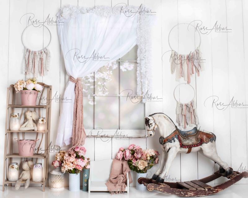 Kate Vintage Girls Room Backdrop Designed By Rose Abbas -UK