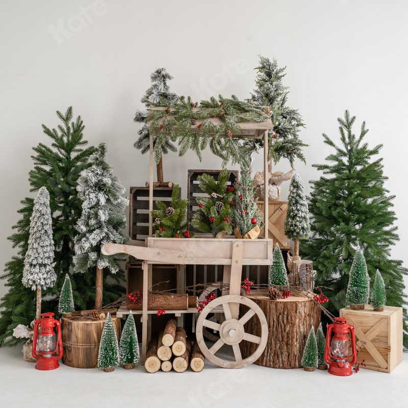 Kate Christmas Tree Vending Truck Winter Backdrop Designed by Emetselch -UK