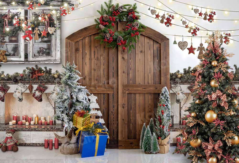 Kate Retro Christmas Room Backdrop for Photography -UK