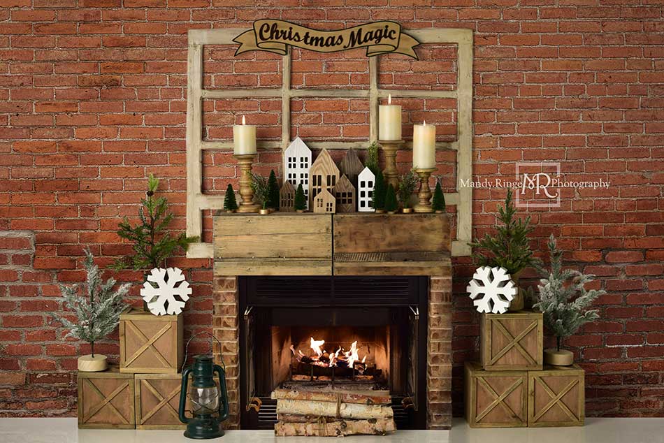 Kate Christmas Magic Brick Backdrop Designed By Mandy Ringe Photography -UK