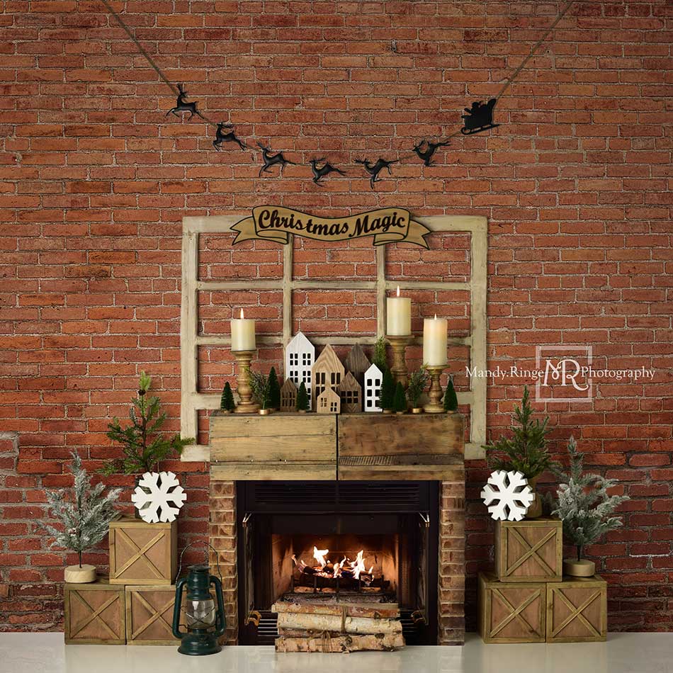 Kate Christmas Magic Brick Backdrop Designed By Mandy Ringe Photography -UK