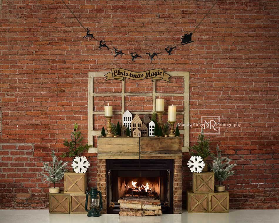 Kate Christmas Magic Brick Backdrop Designed By Mandy Ringe Photography -UK