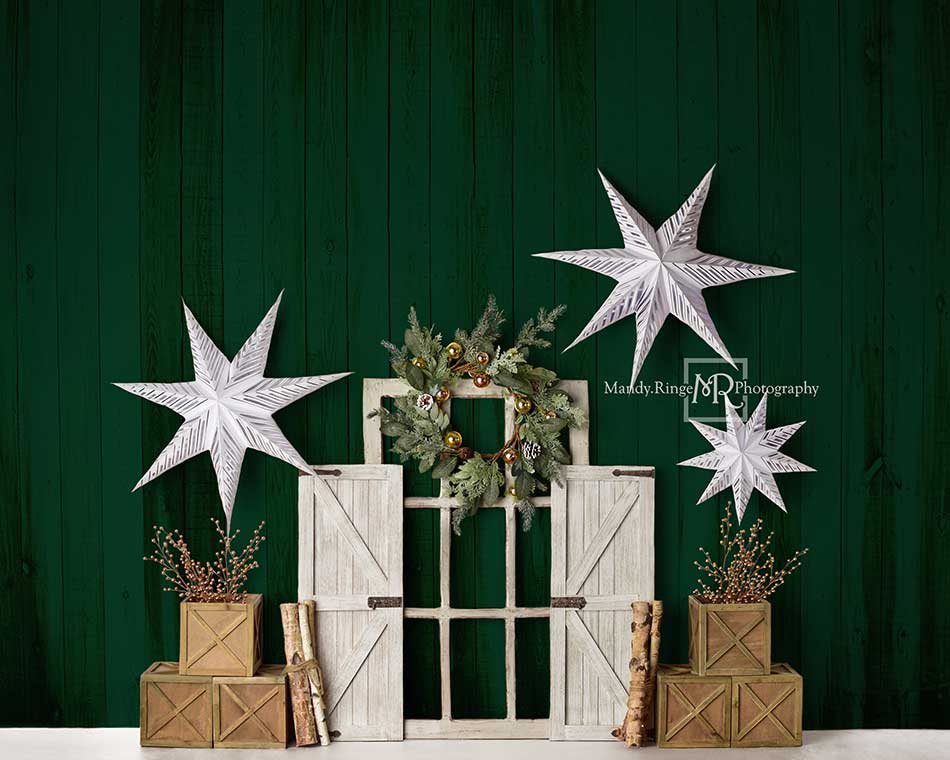 Kate Evergreen Christmas Holiday Backdrop Designed By Mandy Ringe Photography -UK