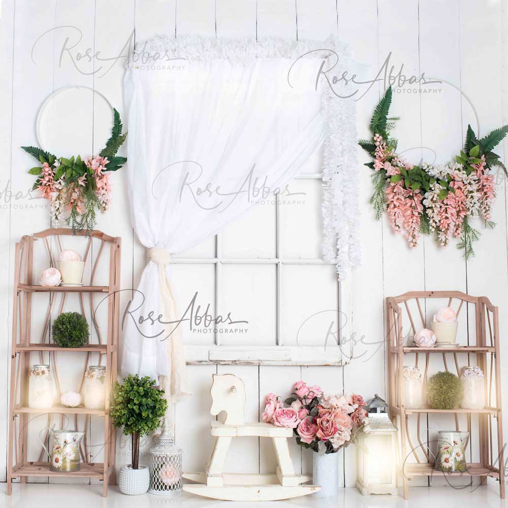 Kate Floral Little Girls Room Backdrop Designed By Rose Abbas -UK