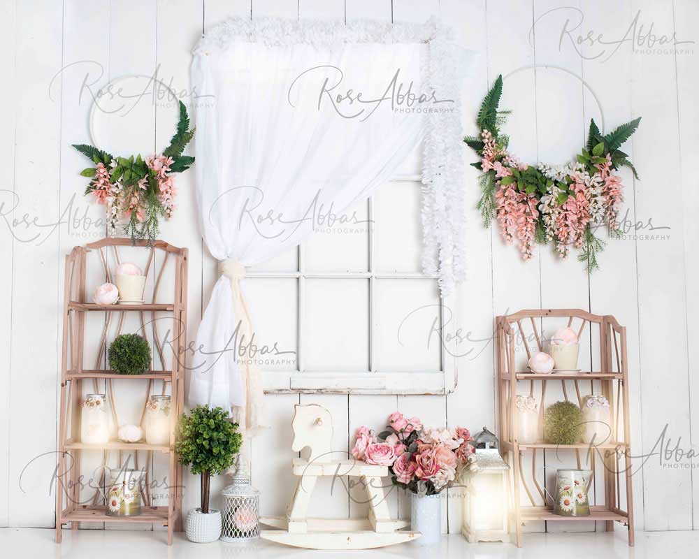 Kate Floral Little Girls Room Backdrop Designed By Rose Abbas -UK