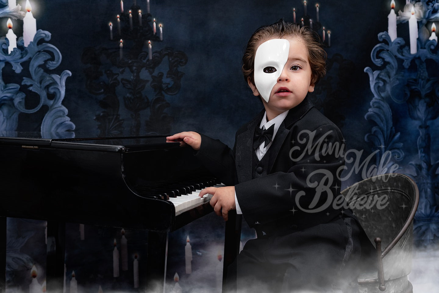 Kate Halloween Opera Phantom Night Music Backdrop for Photography Designed by Mini MakeBelieve -UK