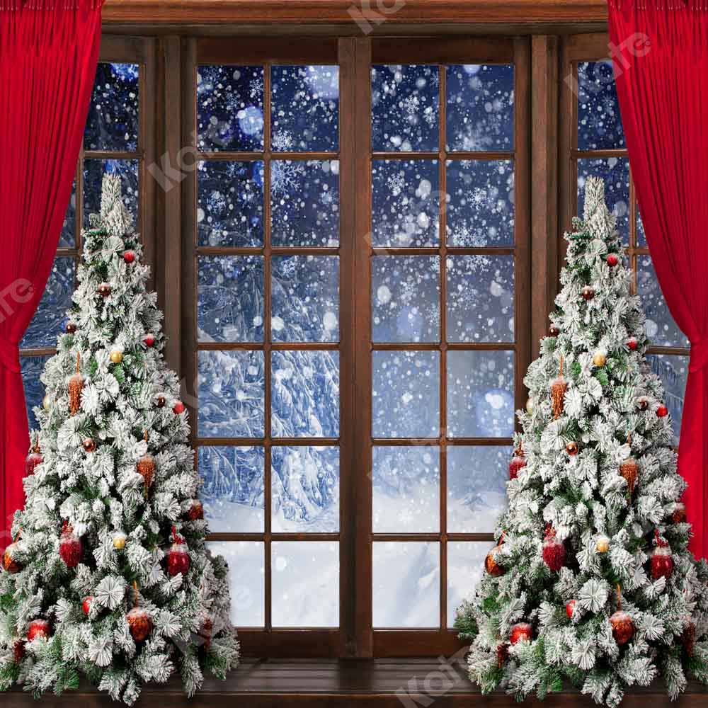 Kate Winter Snow Christmas Window Backdrop Designed by Chain Photography -UK