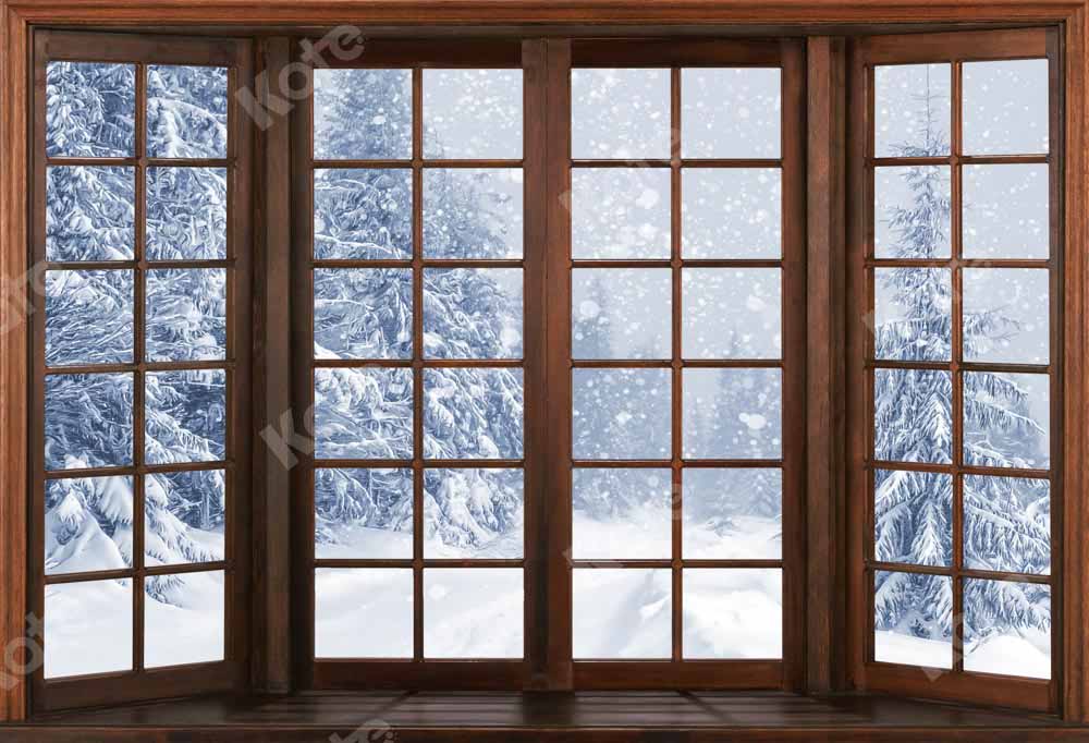 Kate Winter Snow Window Backdrop Designed by Chain Photography -UK