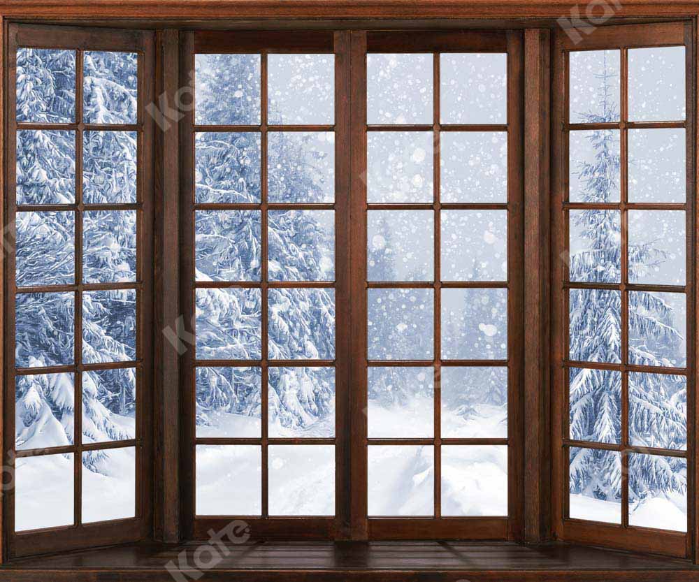 Kate Winter Snow Window Backdrop Designed by Chain Photography -UK