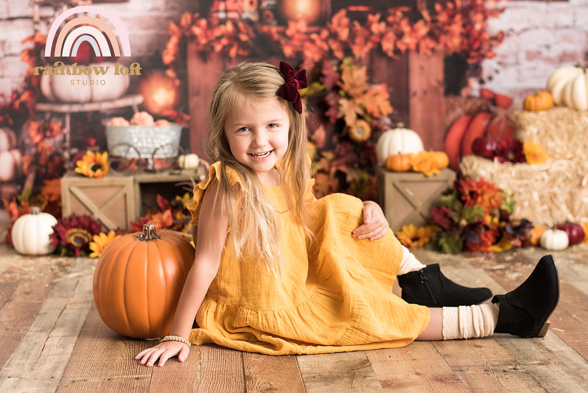 Kate Autumn Pumpkin Stand Harvast Backdrop Designed By Rose Abbas -UK