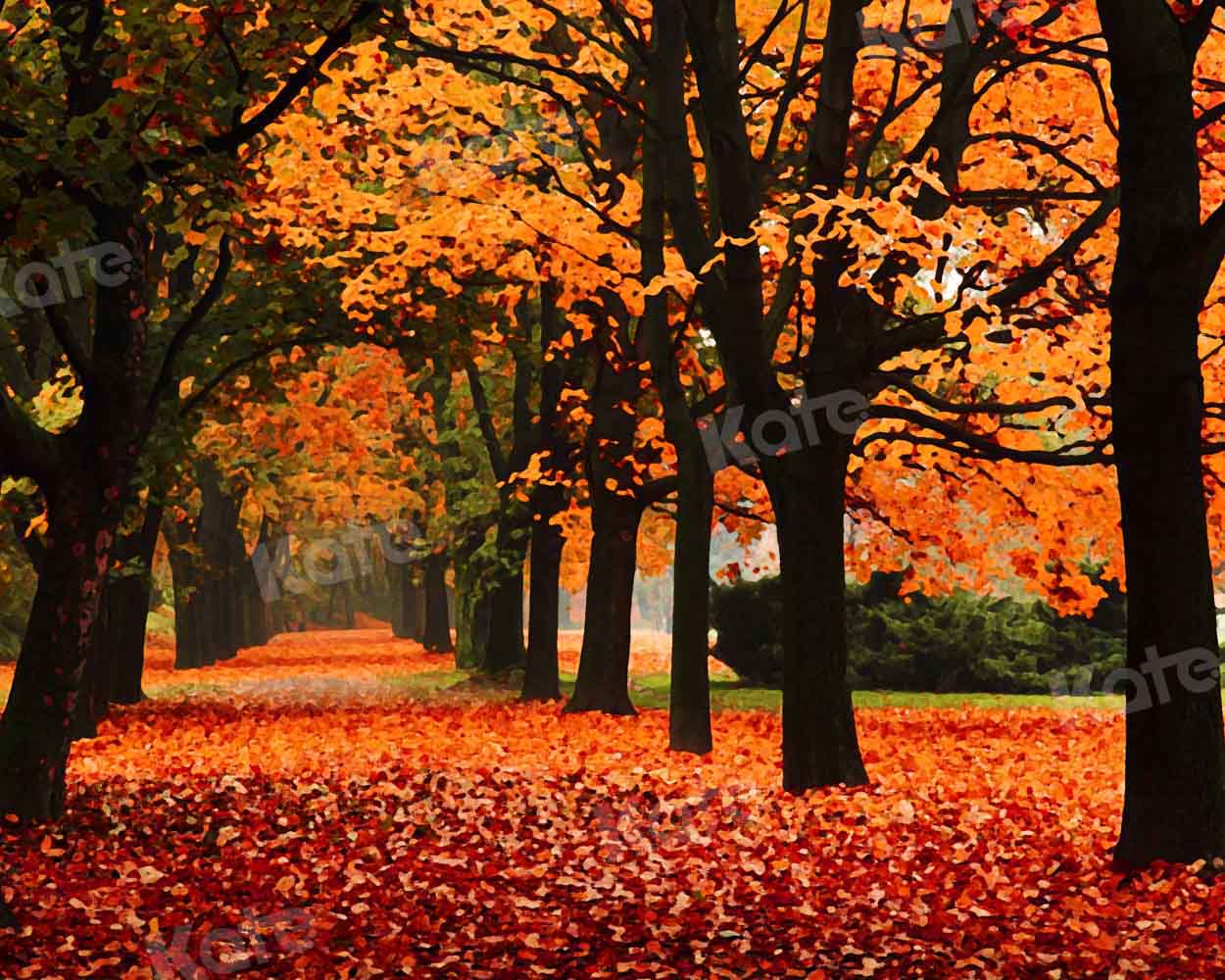 Kate Autumn Maple Forest Yellow Backdrop Designed by Chain Photography -UK