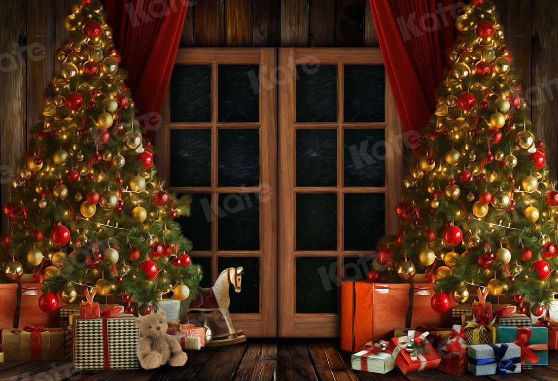 Kate Christmas Eve Night Window Backdrop for Photography -UK