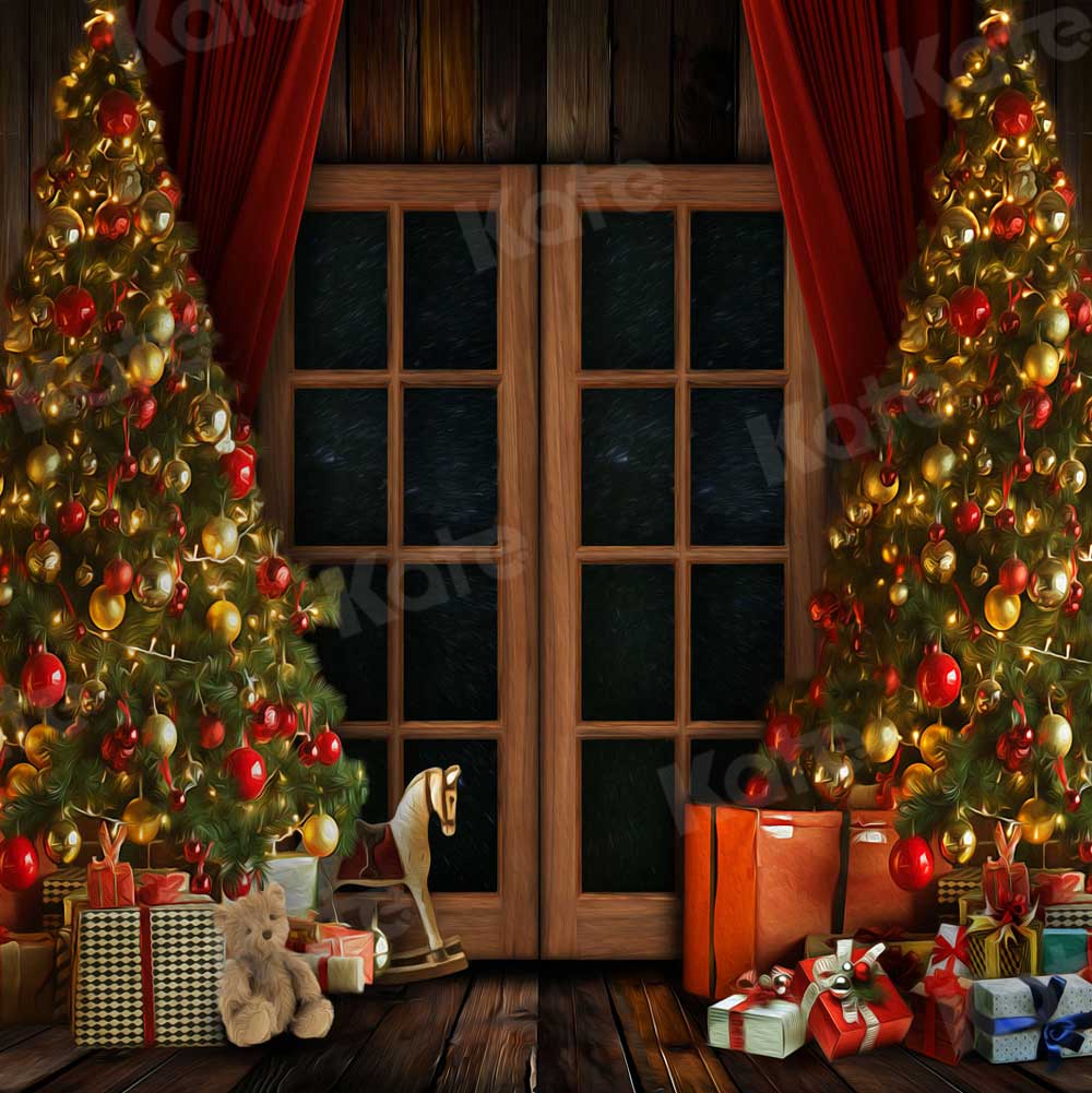 Kate Christmas Eve Night Window Backdrop for Photography -UK