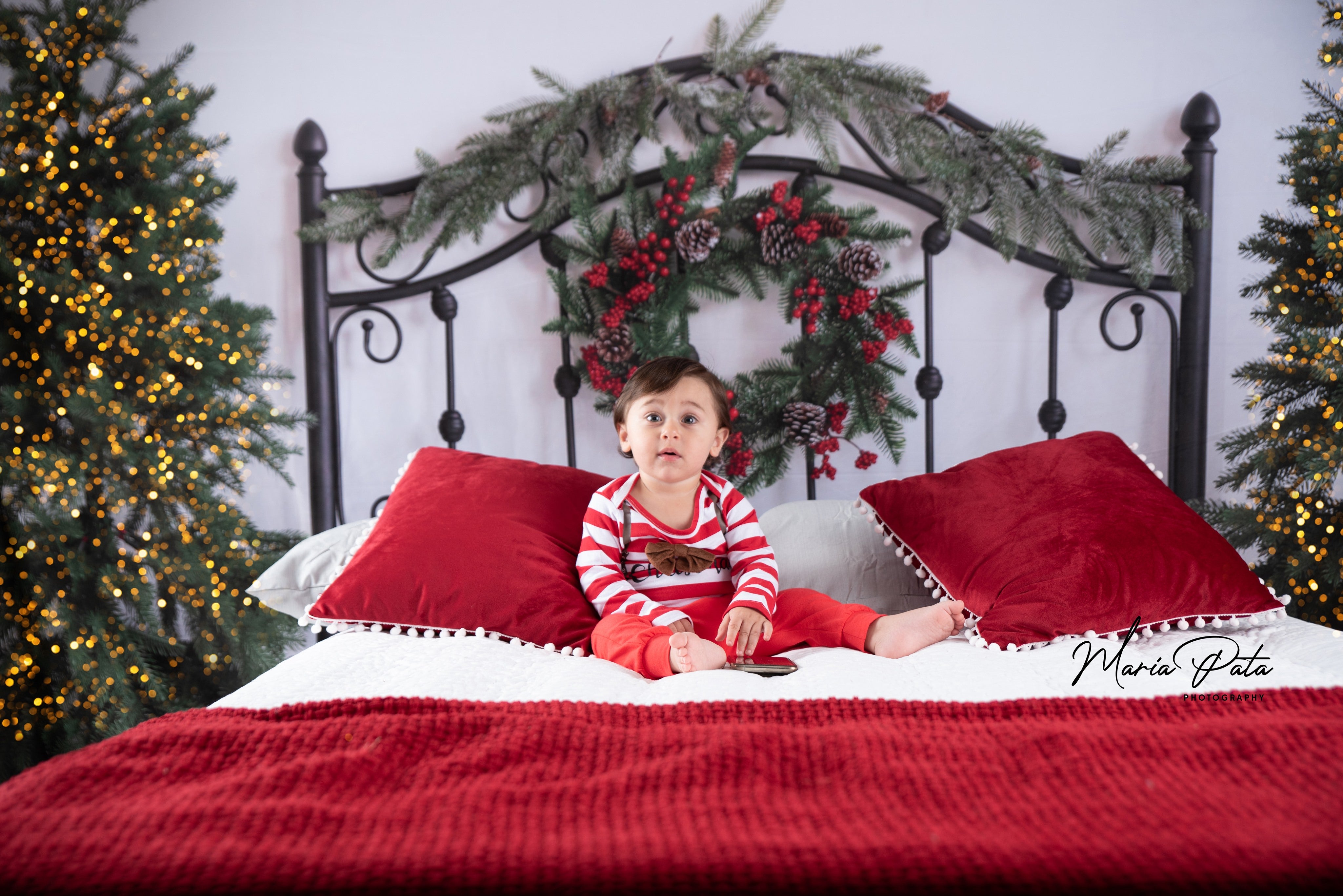 Kate Christmas Bed Backdrop Headboard Designed by Emetselch -UK