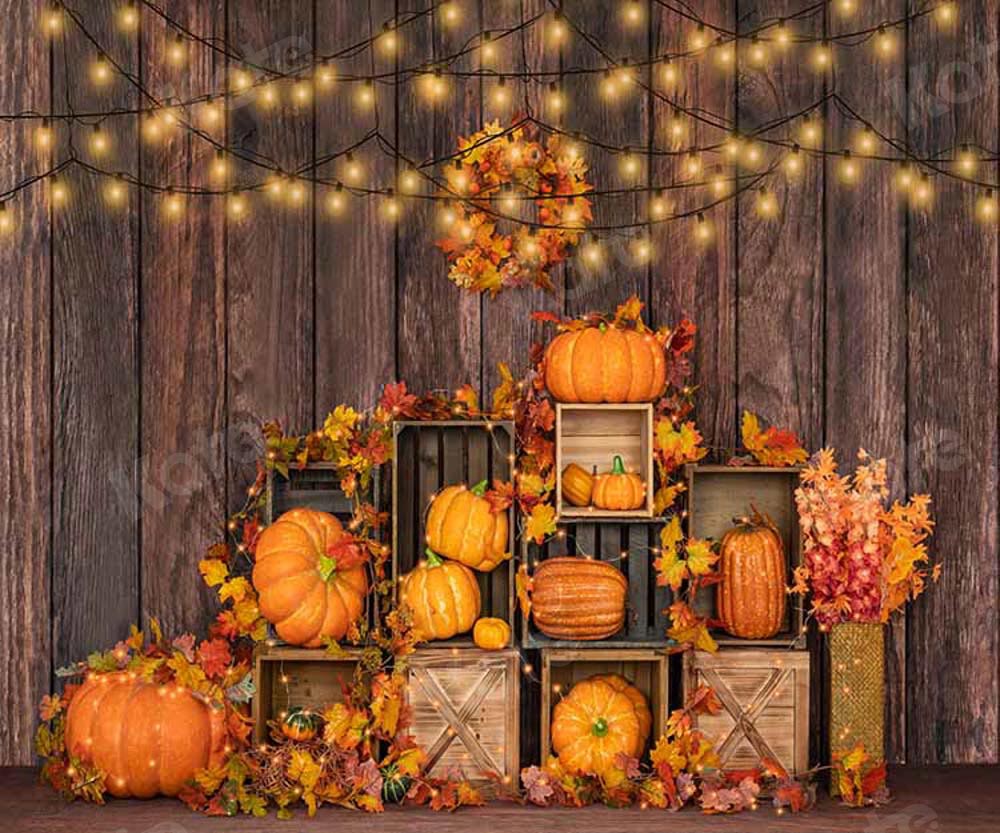 Kate Halloween Pumpkins Backdrop Autumn Designed by Emetselch -UK