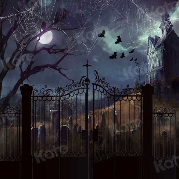 Kate Halloween Castle Night Door Backdrop for Photography -UK