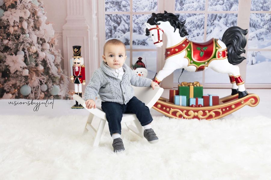 Kate Christmas Window White Winter Backdrop for Photography -UK